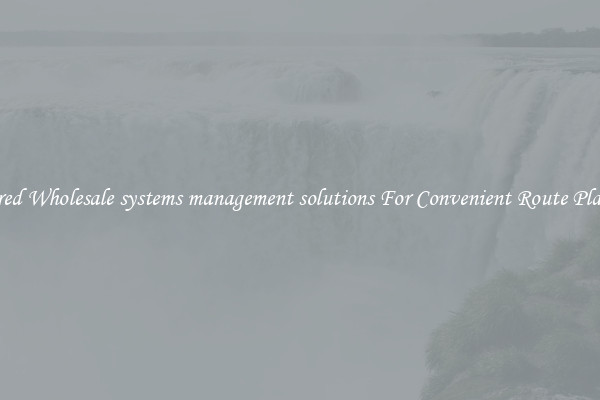 Featured Wholesale systems management solutions For Convenient Route Planning 
