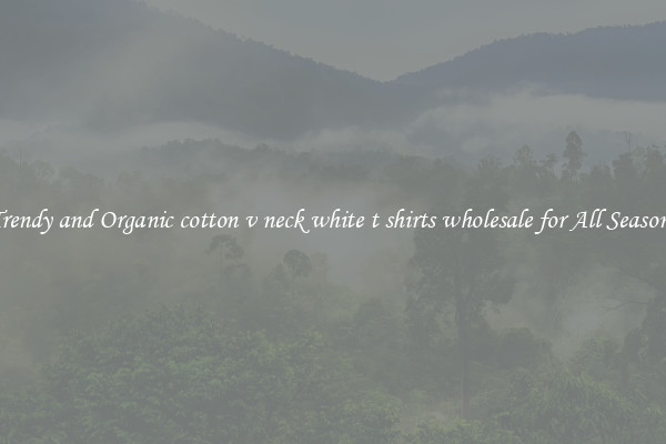 Trendy and Organic cotton v neck white t shirts wholesale for All Seasons