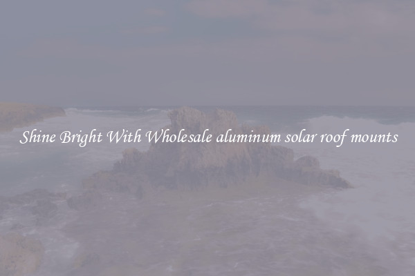 Shine Bright With Wholesale aluminum solar roof mounts