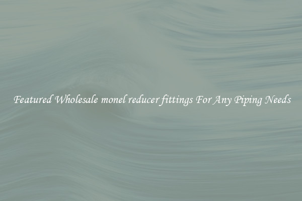 Featured Wholesale monel reducer fittings For Any Piping Needs