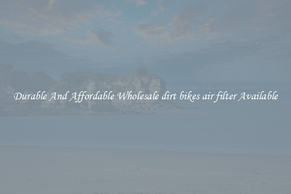 Durable And Affordable Wholesale dirt bikes air filter Available