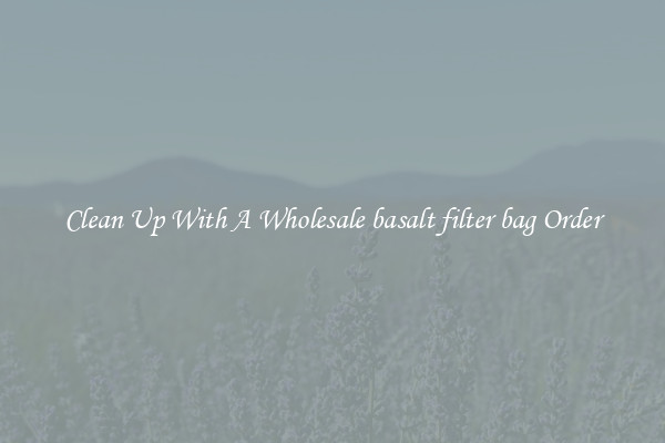 Clean Up With A Wholesale basalt filter bag Order
