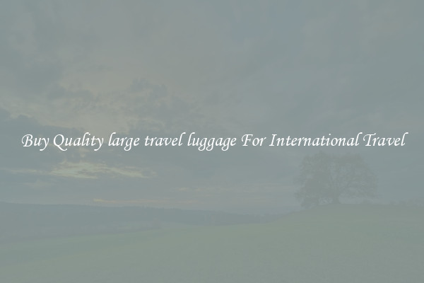 Buy Quality large travel luggage For International Travel