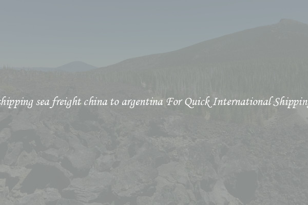 shipping sea freight china to argentina For Quick International Shipping